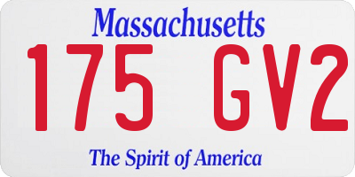 MA license plate 175GV2