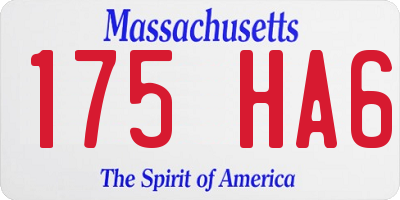 MA license plate 175HA6