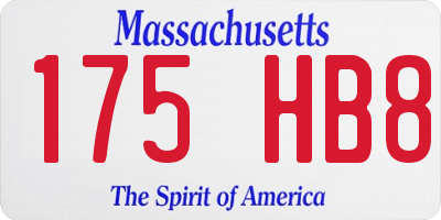MA license plate 175HB8