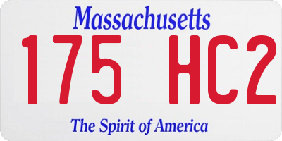 MA license plate 175HC2