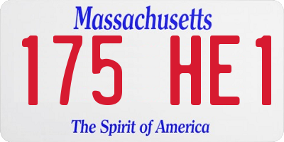 MA license plate 175HE1