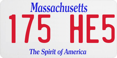 MA license plate 175HE5
