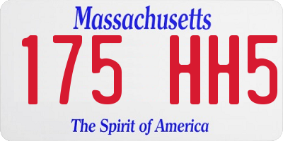 MA license plate 175HH5