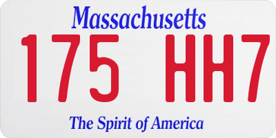 MA license plate 175HH7