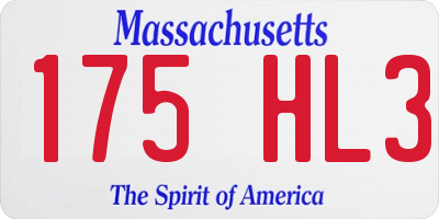 MA license plate 175HL3