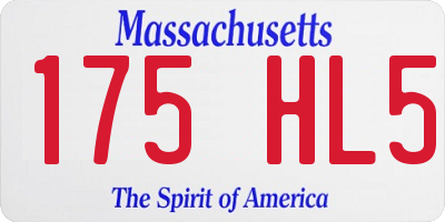 MA license plate 175HL5
