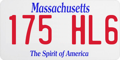 MA license plate 175HL6