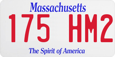 MA license plate 175HM2