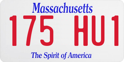 MA license plate 175HU1