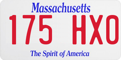 MA license plate 175HX0