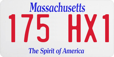 MA license plate 175HX1