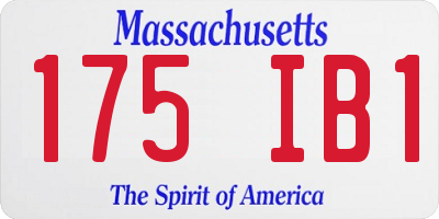 MA license plate 175IB1