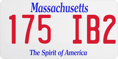 MA license plate 175IB2