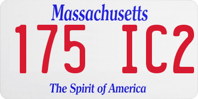 MA license plate 175IC2
