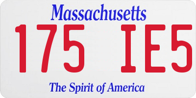 MA license plate 175IE5