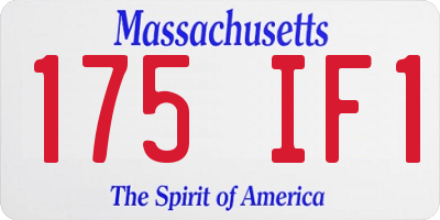 MA license plate 175IF1