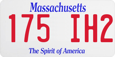MA license plate 175IH2