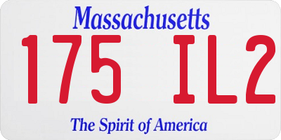 MA license plate 175IL2