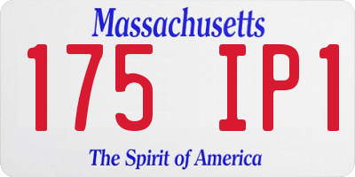 MA license plate 175IP1