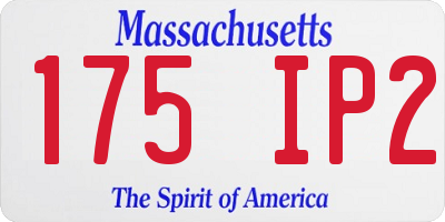 MA license plate 175IP2