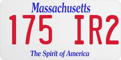 MA license plate 175IR2