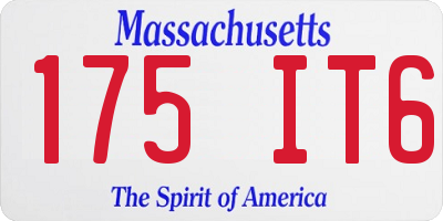MA license plate 175IT6
