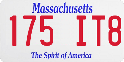 MA license plate 175IT8