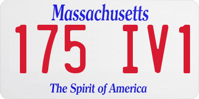 MA license plate 175IV1