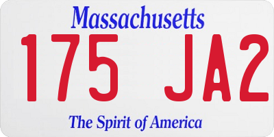 MA license plate 175JA2