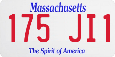 MA license plate 175JI1