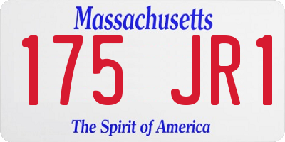 MA license plate 175JR1