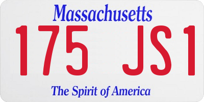 MA license plate 175JS1