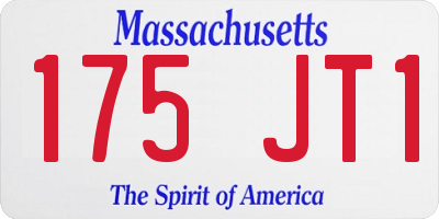MA license plate 175JT1