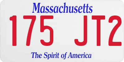 MA license plate 175JT2