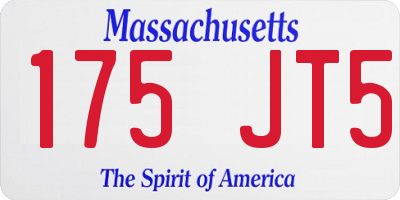 MA license plate 175JT5