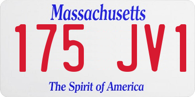 MA license plate 175JV1