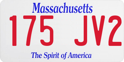 MA license plate 175JV2