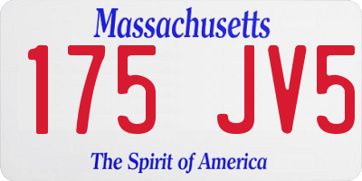 MA license plate 175JV5
