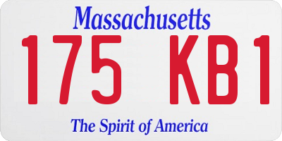 MA license plate 175KB1