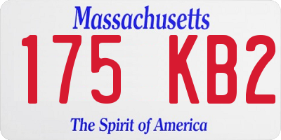 MA license plate 175KB2