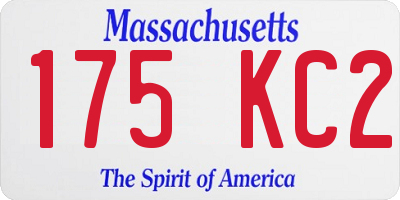 MA license plate 175KC2