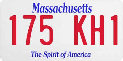 MA license plate 175KH1