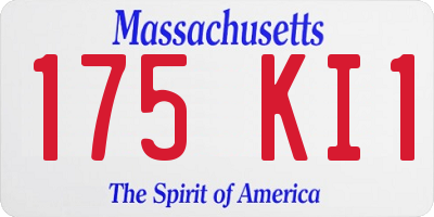 MA license plate 175KI1