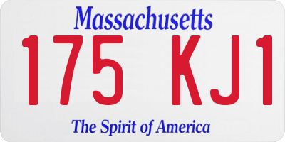 MA license plate 175KJ1