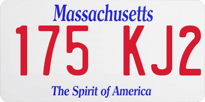 MA license plate 175KJ2
