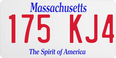 MA license plate 175KJ4