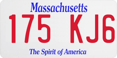MA license plate 175KJ6