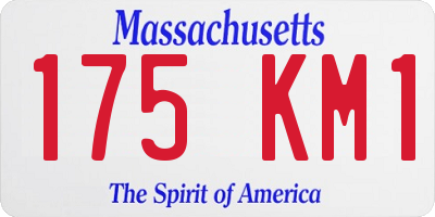 MA license plate 175KM1