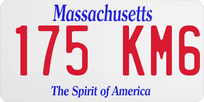MA license plate 175KM6