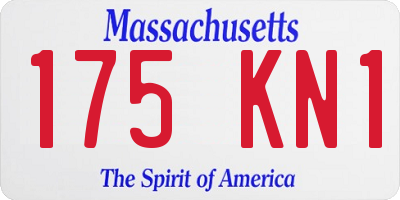 MA license plate 175KN1
